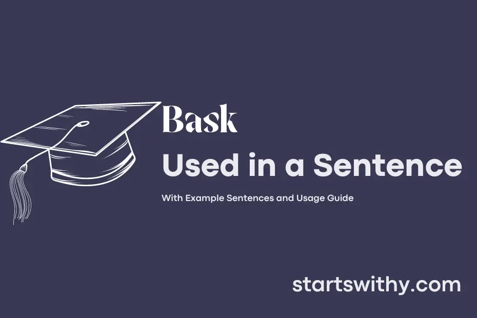 Bask In A Sentence Examples 21 Ways To Use Bask