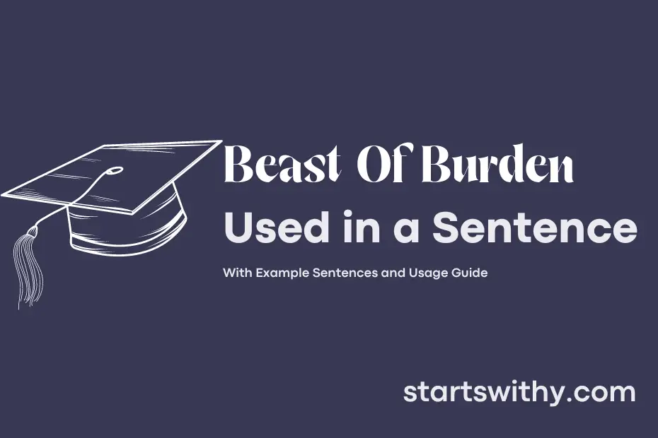 sentence with Beast Of Burden