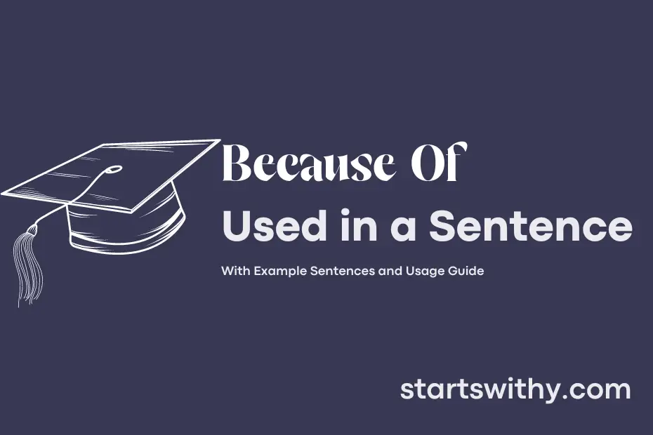 sentence with Because Of