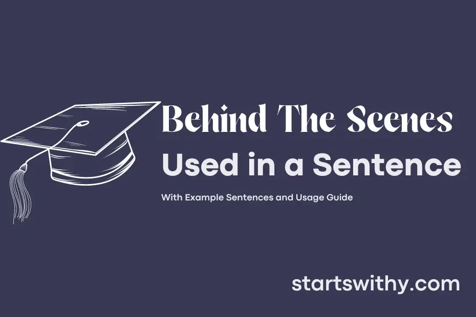 sentence with Behind The Scenes