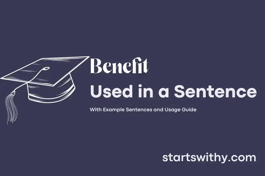 sentence with Benefit