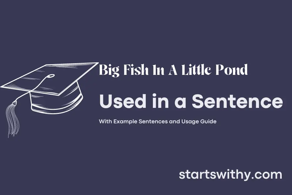 sentence with Big Fish In A Little Pond