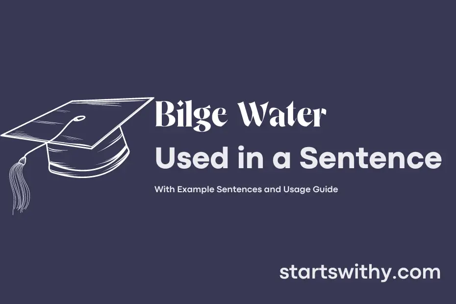 sentence with Bilge Water