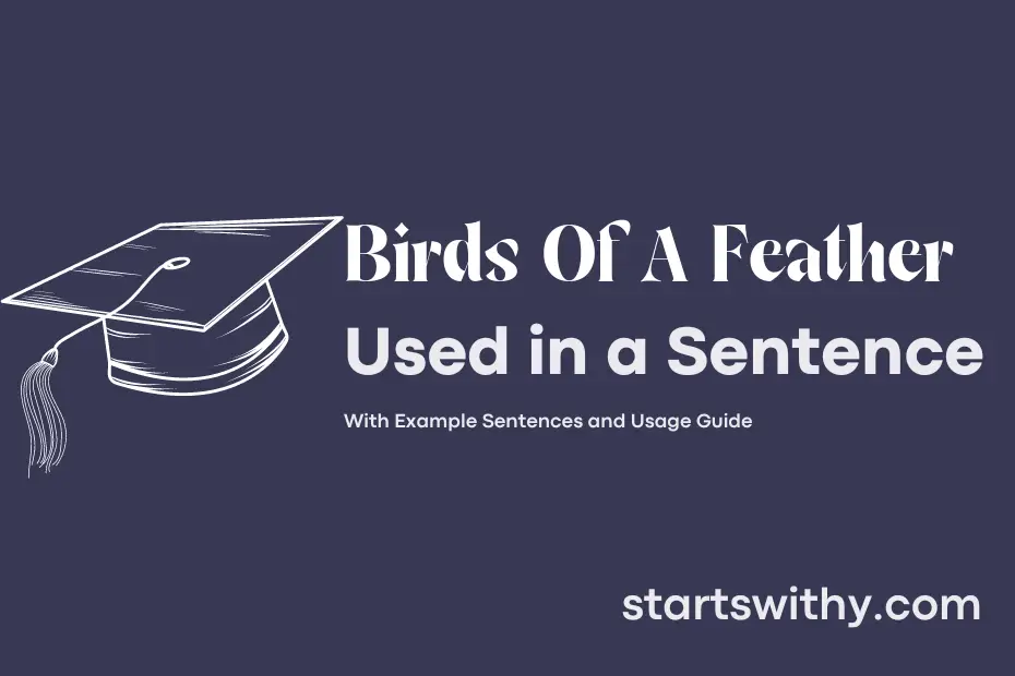 sentence with Birds Of A Feather
