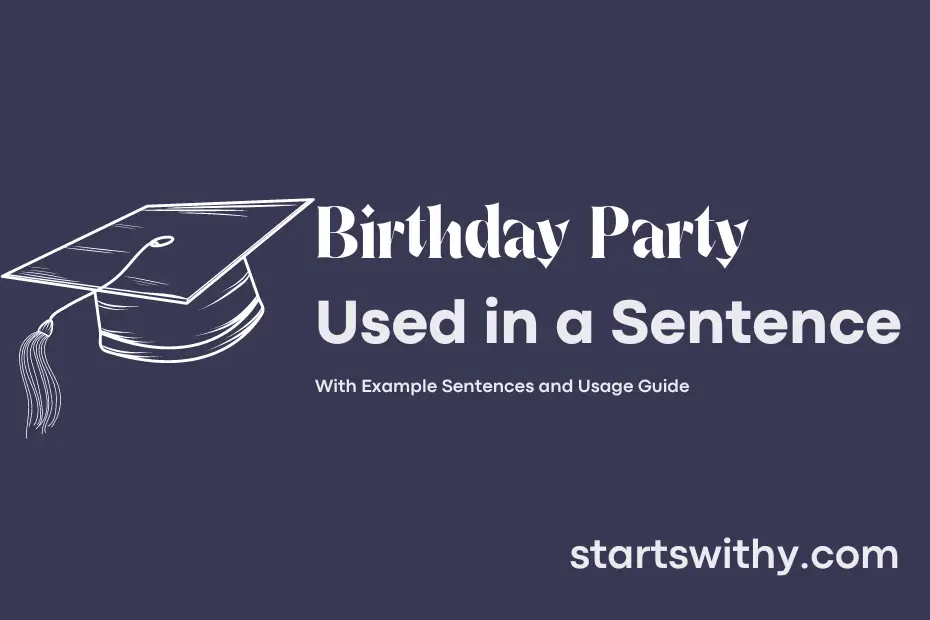 sentence with Birthday Party