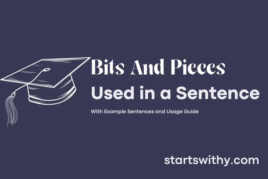sentence with Bits And Pieces