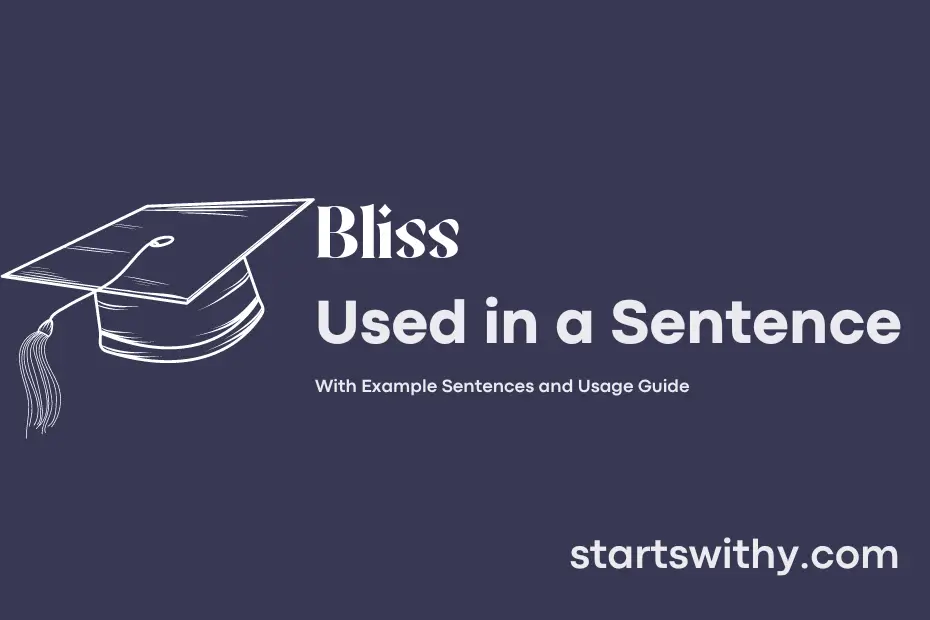 sentence with Bliss