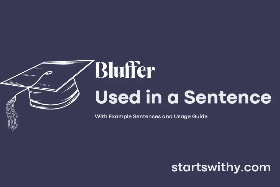 sentence with Bluffer
