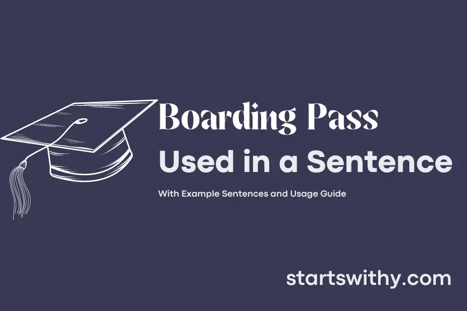 sentence with Boarding Pass