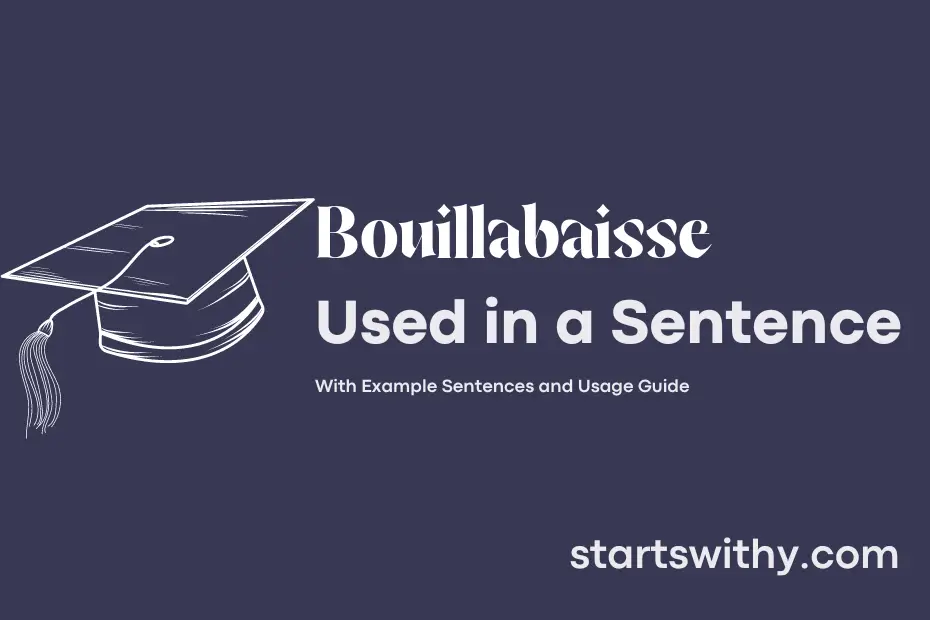 sentence with Bouillabaisse