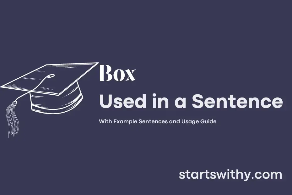 sentence with Box