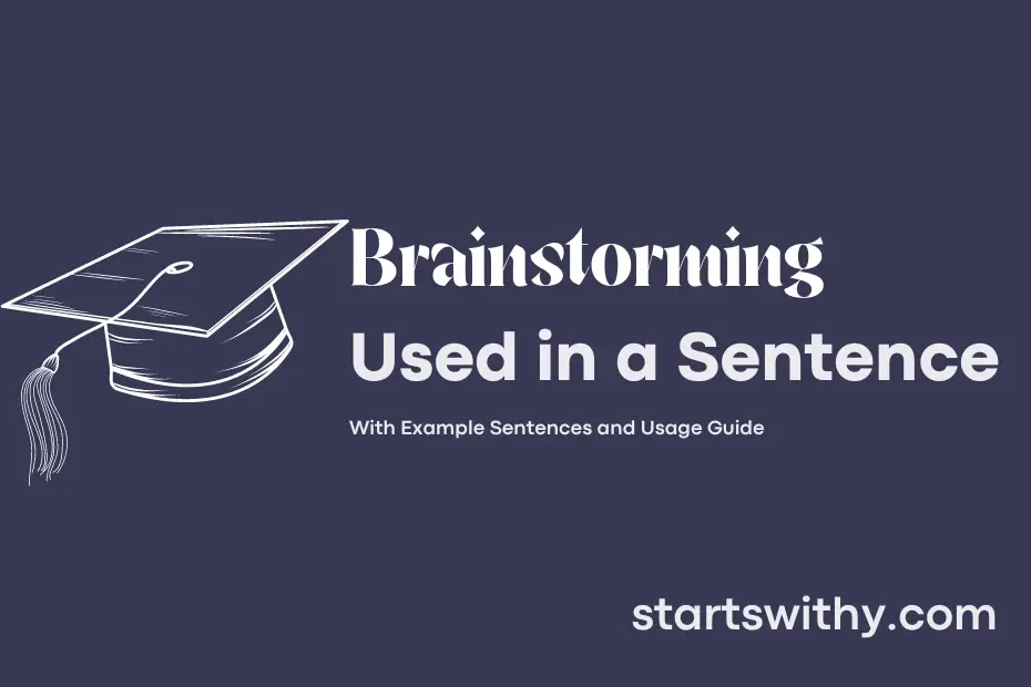 sentence with Brainstorming