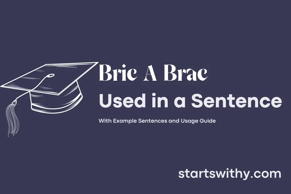 sentence with Bric A Brac
