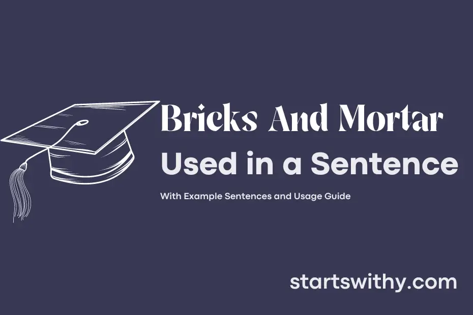 sentence with Bricks And Mortar
