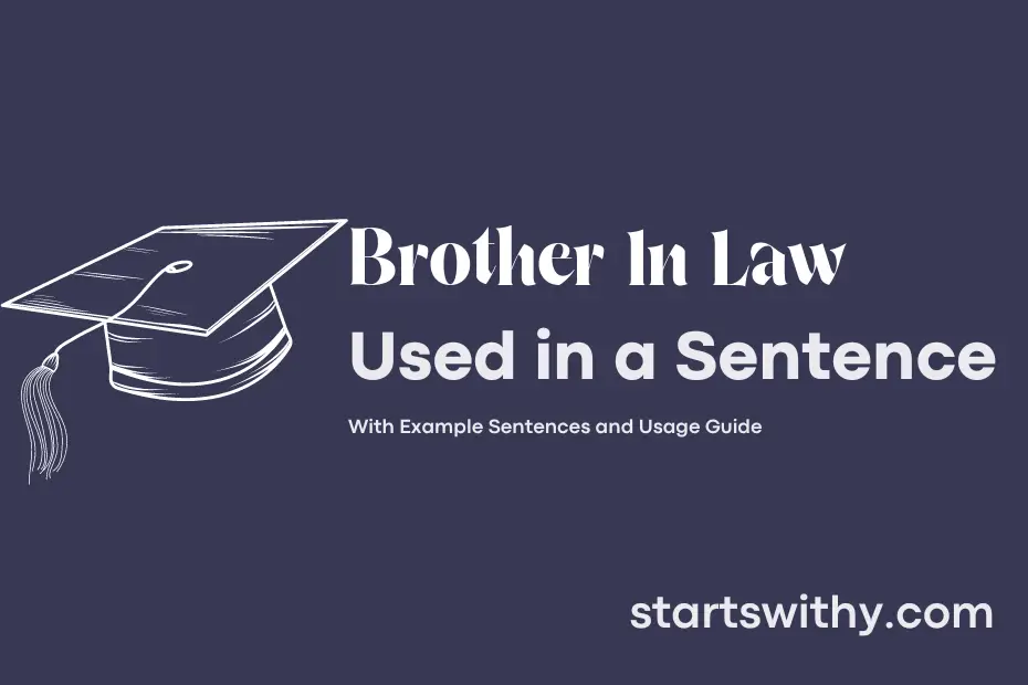 sentence with Brother In Law
