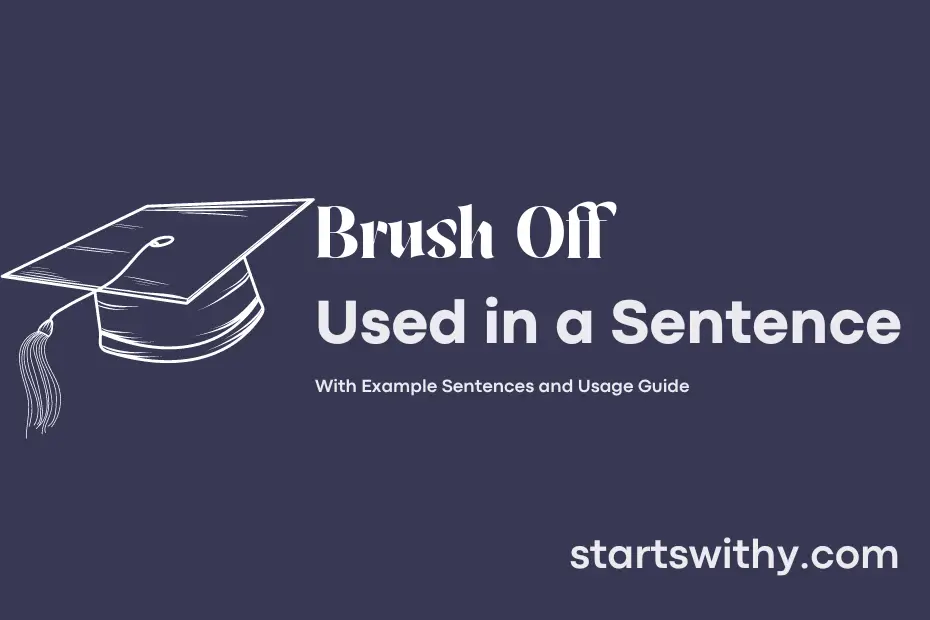 sentence with Brush Off