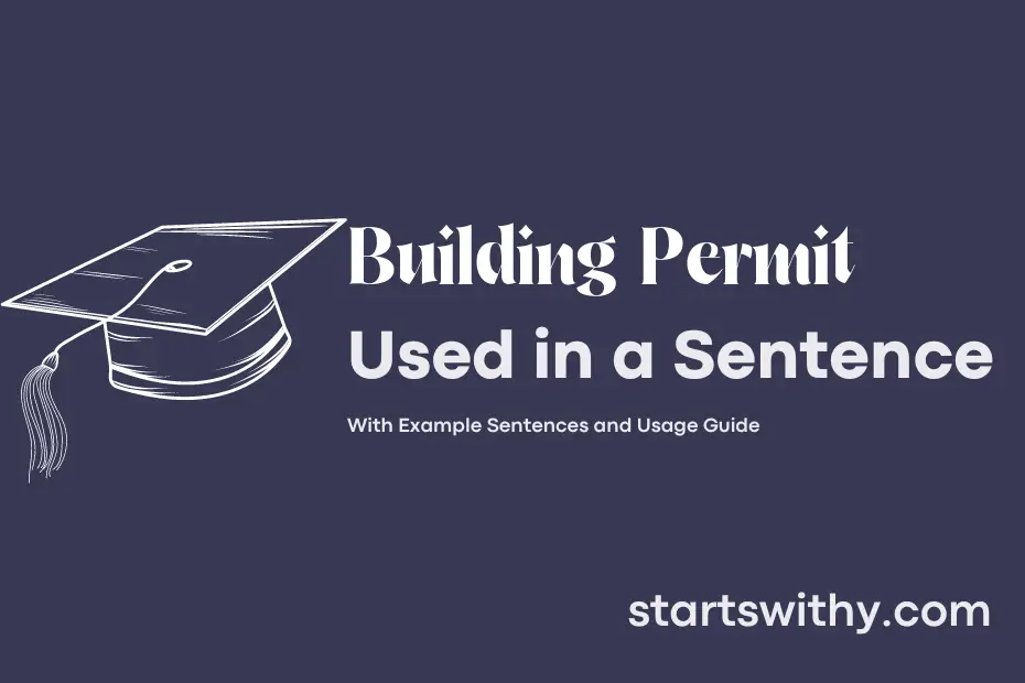 sentence with Building Permit