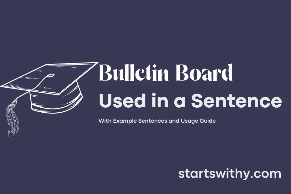 sentence with Bulletin Board