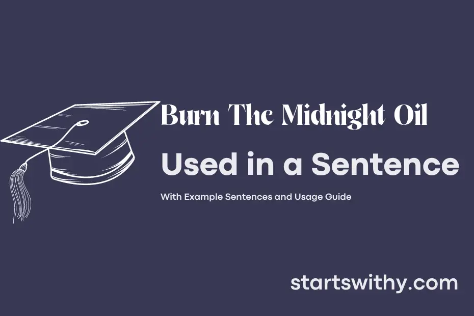 sentence with Burn The Midnight Oil