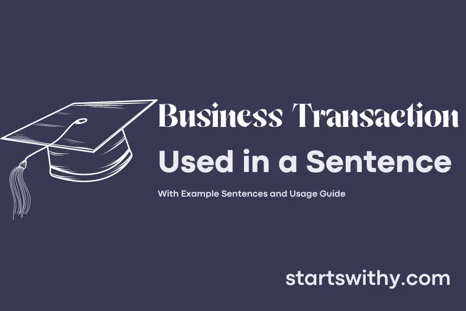 sentence with Business Transaction