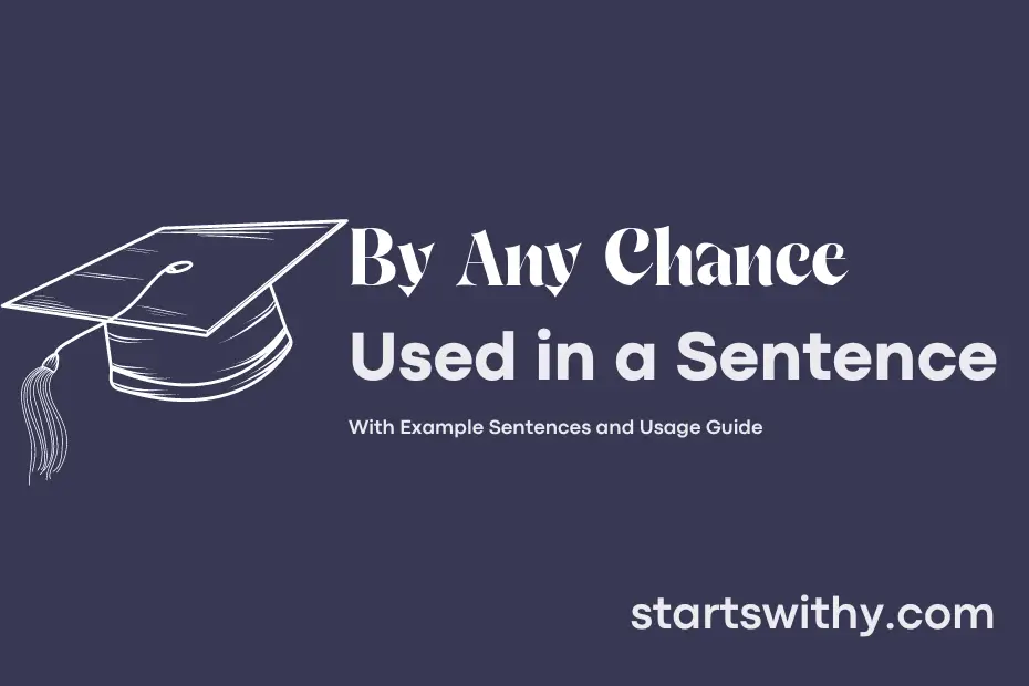 sentence with By Any Chance
