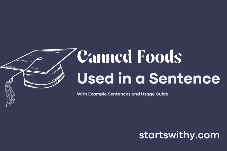 sentence with Canned Foods