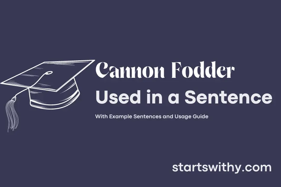 sentence with Cannon Fodder