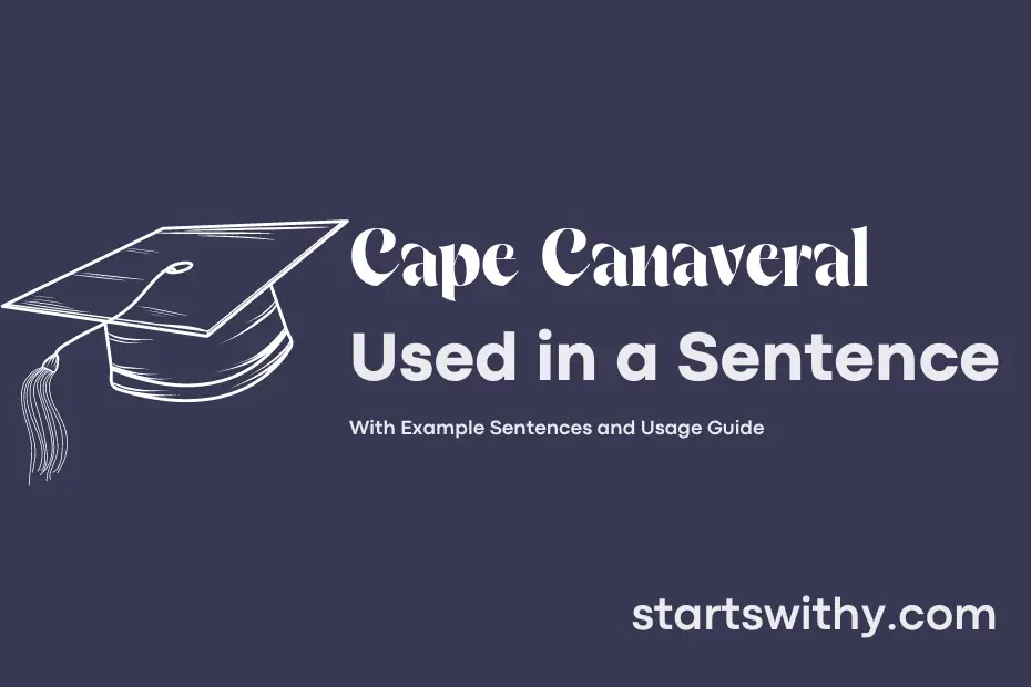 sentence with Cape Canaveral