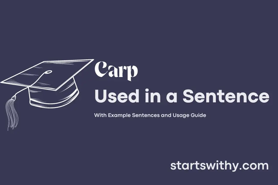 sentence with Carp
