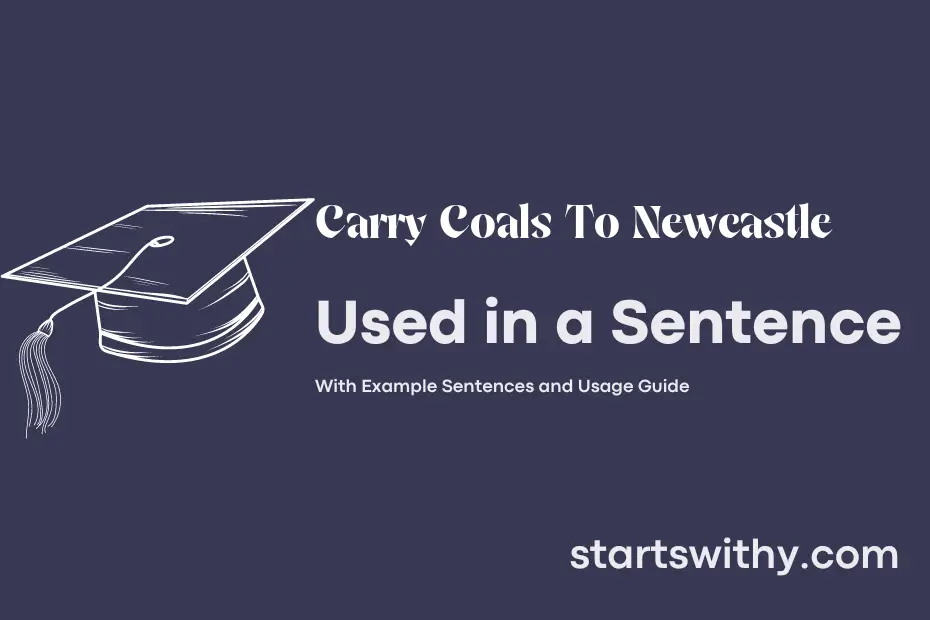 sentence with Carry Coals To Newcastle