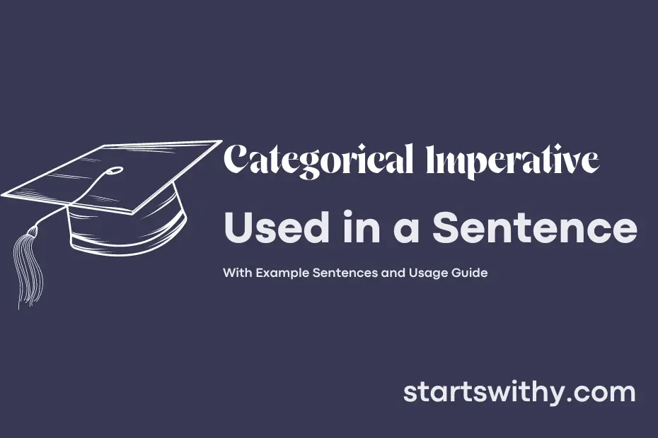 sentence with Categorical Imperative