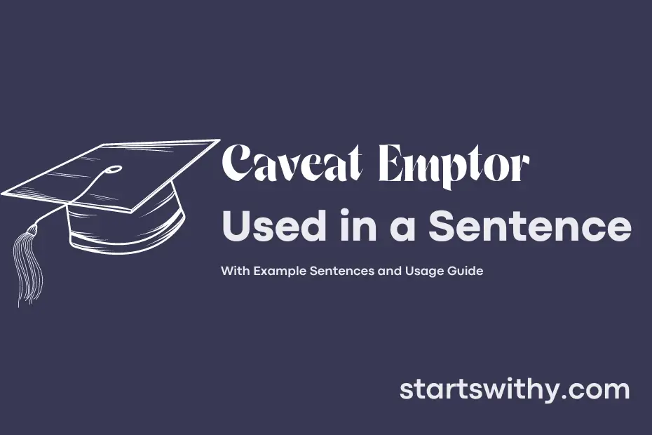 sentence with Caveat Emptor