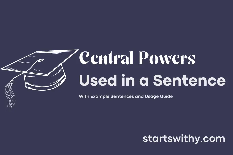 sentence with Central Powers