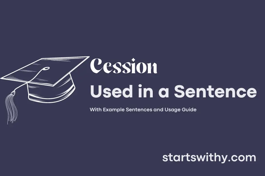 sentence with Cession