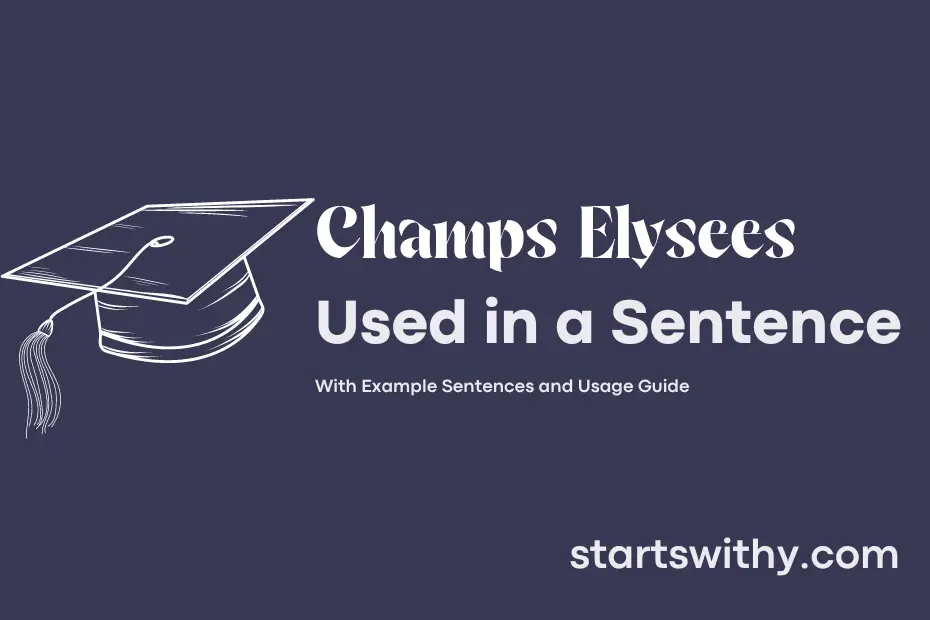 sentence with Champs Elysees