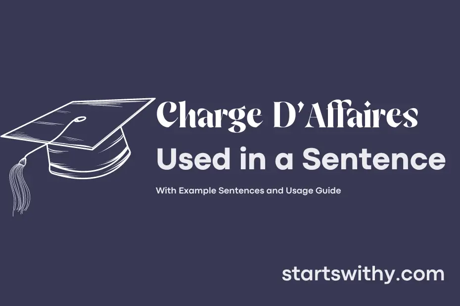 sentence with Charge D'Affaires