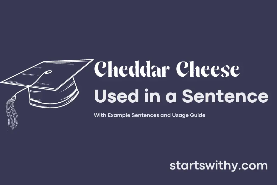 sentence with Cheddar Cheese