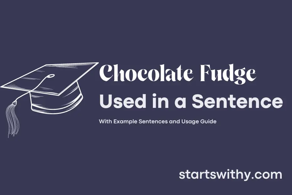 sentence with Chocolate Fudge
