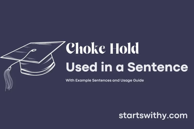 CHOKE HOLD in a Sentence Examples 21 Ways to Use Choke Hold
