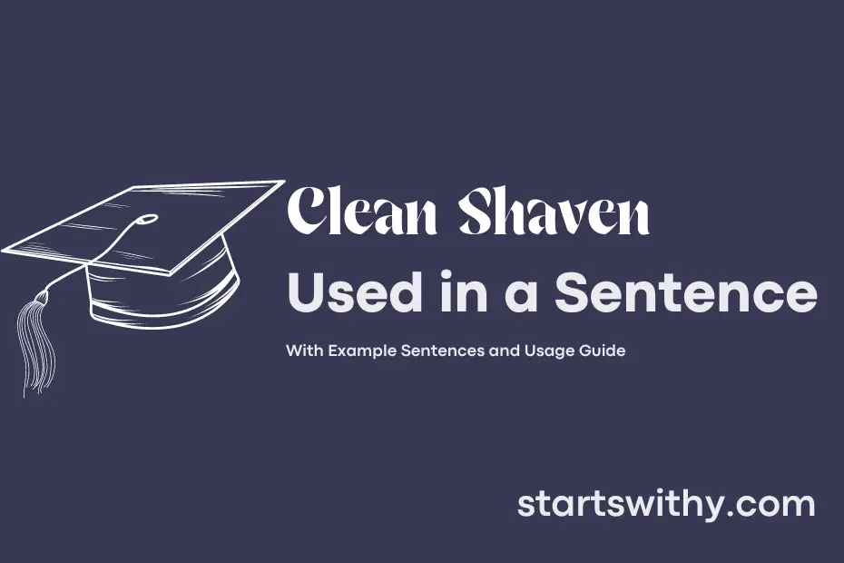 sentence with Clean Shaven