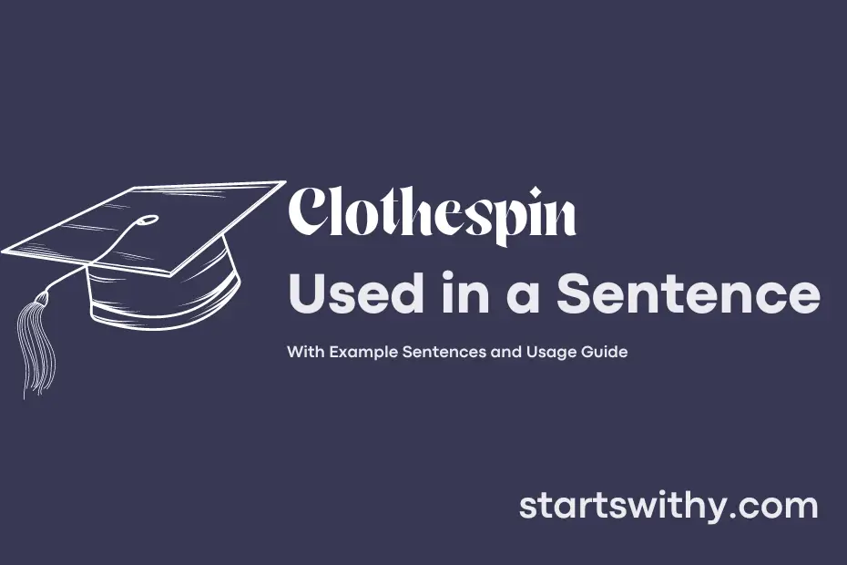 sentence with Clothespin