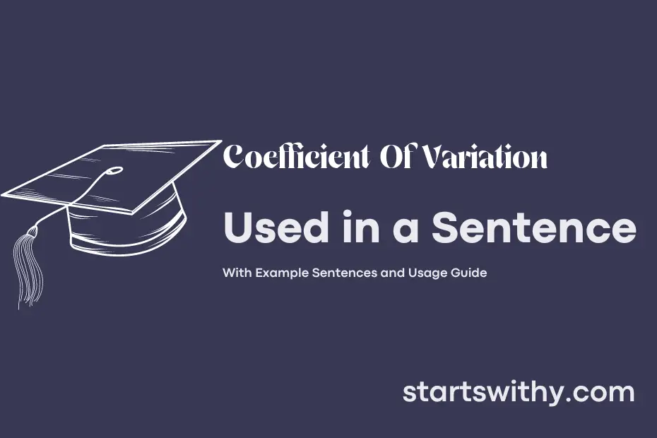 sentence with Coefficient Of Variation