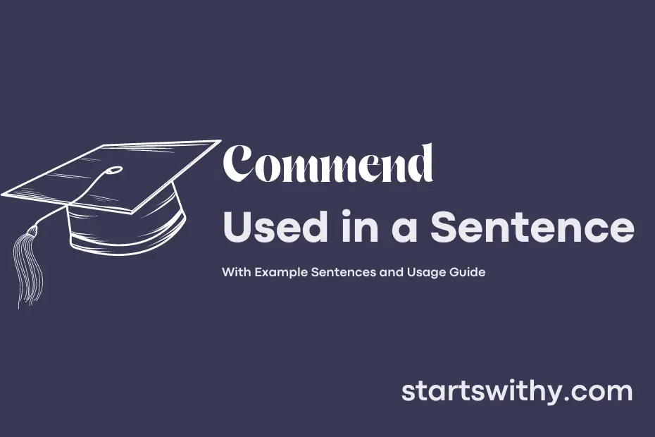 sentence with Commend