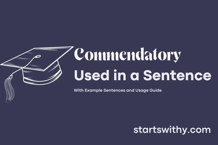 sentence with Commendatory