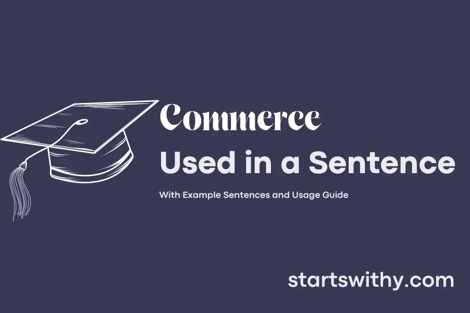 sentence with Commerce