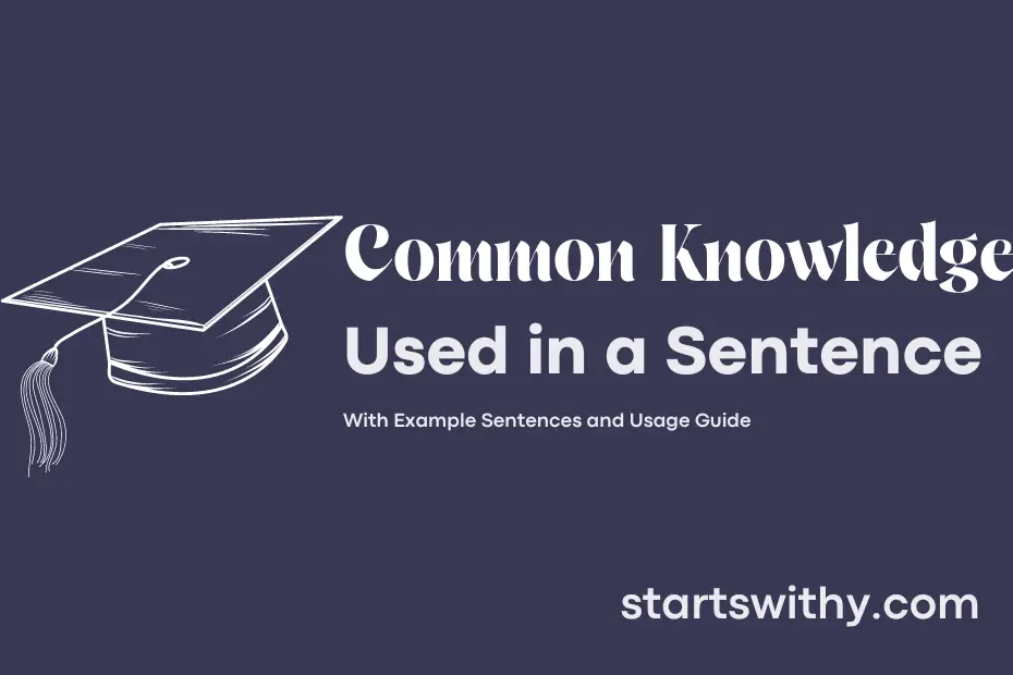 sentence with Common Knowledge