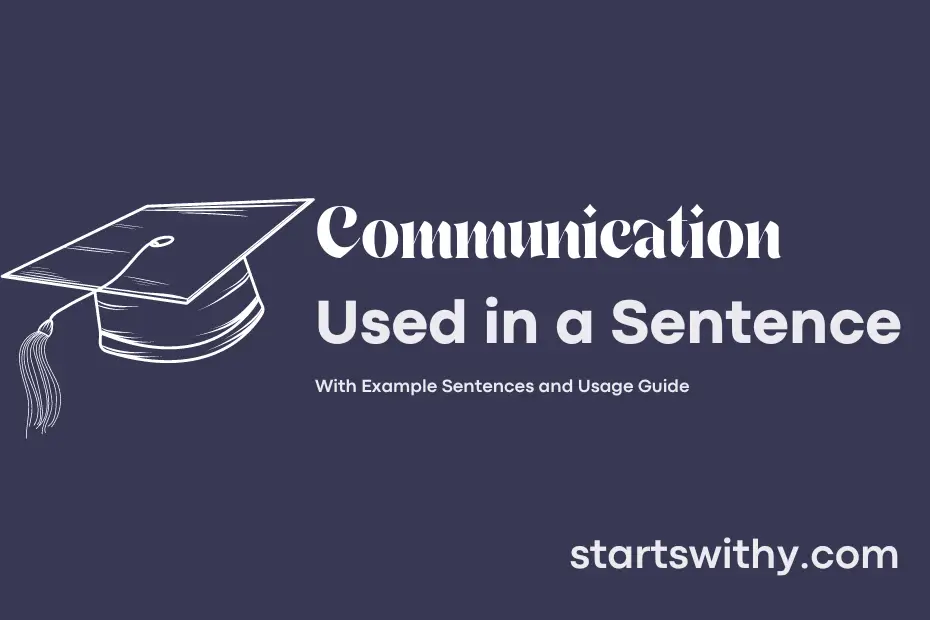 sentence with Communication