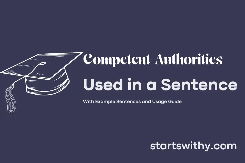 sentence with Competent Authorities