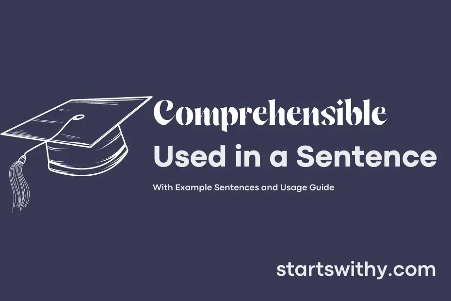 sentence with Comprehensible