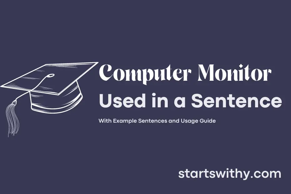 sentence with Computer Monitor